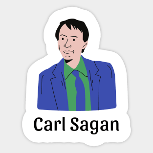 Carl Sagan Portrait Design Sticker